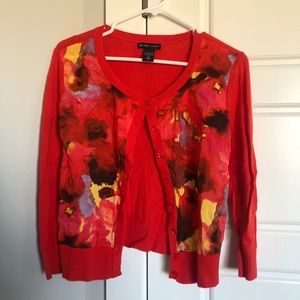 Red Button-Up Sweater